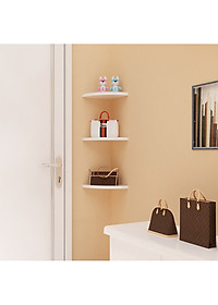Bộ 3 Kệ Trang Trí Treo Góc Tường SIB DECOR Hình Cung Tròn KT111