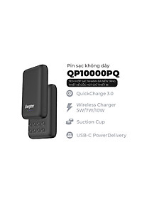 Pin dự phòng Energizer QP10000PQBK 10,000mAh – Tích hợp sạc nhanh đa nền tảng, sạc không dây – Thiết kế cốc hút giữ thiết bị – HÀNG CHÍNH HÃNG