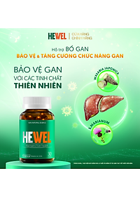[Tặng Qik Hair Nữ 15v] Combo 4 Hộp 30v -  Viên Uống Bổ Gan Hewel Ecogreen – Giải Độc Gan Mát Gan, Hỗ Trợ Tiêu Hóa