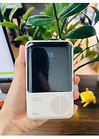 Pin dự phòng sạc nhanh ROCK P99 PD 22.5W 20000mAh có cáp tích hợp , hàng chính hãng bảo hành 1 năm