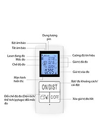 THƯỚC ĐO KHOẢNG CÁCH LASER CẦM TAY PIN SẠC D30