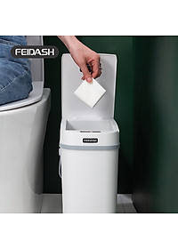 Thùng Rác Thông Minh Cảm Biến Đa Năng Độ Nhạy Cao Tự Động Đóng Mở Khi Cho Rác Vào Thùng Vô Cùng Tiên Lợi FEIDASH TG6020U 10L - Thiết kế sang trọng làm đẹp không gian gia đình bạn - Quai sách cao su mềm mại không gây đau tay khi mang xách