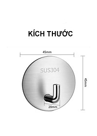 Móc Dán Tường INOX 304 Treo Đồ nặng, Treo Thớt, Nồi Niêu Treo Đồ Đa Năng [CHỐNG NƯỚC, CHỐNG RỈ] Dán Mọi Bề Mặt