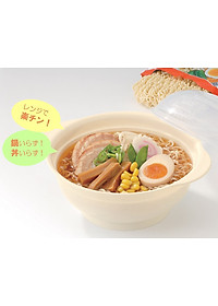 Combo bát tô dùng trong lò vi sóng 1.2L + hộp thực phẩm nắp mềm có quai 800ml - made in Japan