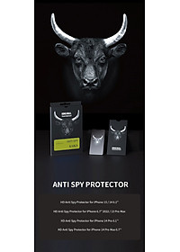 Miếng Dán Cường Lực Mipow Kingbull Chống Nhìn Trộm Anti-Spy Premium HD (2.7D) dành cho iPhone 14 / iPhone 14 Plus/ iPhone 14 Pro/ iPhone 14 ProMax_ Hàng Chính Hãng