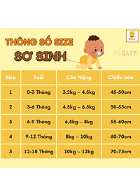 Bộ sơ sinh cài giữa cotton tay ngắn cho bé trai bé gái BB143