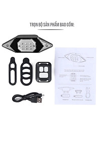 Đèn LED Xi Nhan Không Dây Rẽ Trái Phải Gắn Đuôi Xe Đạp Điều Khiển Không Dây Từ Xa Sạc Điện USB Mai Lee