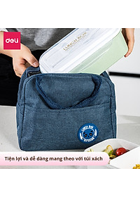 Hộp Cơm Trưa Văn Phòng Lúa Mạch Deli - 2 Ngăn Linh Hoạt Có Thể Sử Dụng Trong Lò Vi Sóng Chống Tràn An Toàn, Hộp Đựng Cơm Tặng Kèm Thìa Dĩa