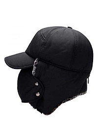 Mũ Đi Câu Cá Đêm, Mùa Đông - Mũ Câu Cá Mùa Đông Supplex Màu Đen, Giữ Nhiệt Tốt, Ấm Áp