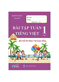 Sách - Combo Bài Tập Tuần Lớp 1 Cả Năm - Toán và Tiếng Việt - Kết Nối (4 cuốn)