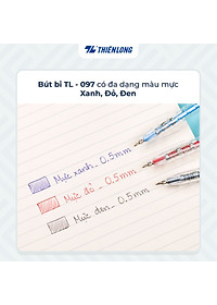 Combo 5/10/20 Bút bi Thiên Long TL-097 ngòi 0.5mm mực xanh đỏ đen nét viết thanh mảnh thiết kế trẻ trung năng động