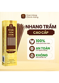 Nhang Trầm Hương 20cm Cao Cấp – Hộp Vàng 100g | Bảo Trầm – Thơm Tự Nhiên, Không Khói Gắt, An Toàn