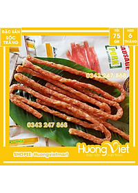 Đặc Sản Sóc Trăng - Lạp Xưởng Ăn Liền Tân Huê Viên Túi 75G, Lạp Xưởng Ăn Ngay Không Cần Chế Biến, Lạp Xưởng Sóc Trăng, Ăn Vặt Sài Gòn