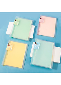 Sổ Tay Ghi Chép B5 Gáy Lò Xo 60 Trang Deli - Xanh Dương/Hồng/Vàng/Xanh Lá - QHB560