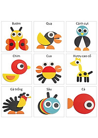 Đồ Chơi Xếp Hình Gỗ Con Vật Montessori - Ghép Hình Thông Minh Phát Triển Tư Duy Cho Bé