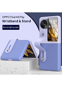 Ốp lưng đai đeo hand trap chống sốc cho Oppo Find N3 Flip hiệu HOTCASE Wristband Stand Phone Case - chất liệu cao cấp, thiết kế thời trang sang trọng có đai đeo tay an toàn - Hàng nhập khẩu
