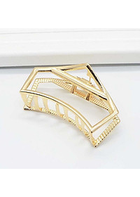 Kẹp Tóc Kim Loại Phong Cách Retro Hot Trend màu vàng kim