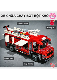 Đồ chơi lắp ráp xếp hình Qman 12022 - Cứu hoả trạm xăng nhiên liệu (275 chi tiết) - Dành cho bé từ 6 tuổi