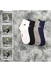 Vớ nam cổ trung Cotton M201 màu Trắng