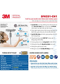 Bộ Lọc Nước Vòi Sen Tắm Nóng Lạnh 3M SFKC01-CN1 | 3M HSF-IS Tự Lắp Đặt Dễ Dàng - Hàng Chính Hãng 3M