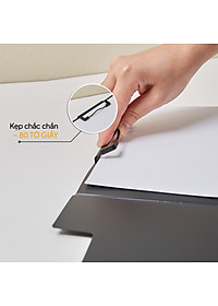 Trình ký đôi A4, kẹp tài liệu dọc chất liệu nhựa PP cao cấp Thương hiệu AO+