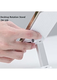 Giá đỡ kệ đỡ cho điện thoại xoay 360 độ hiệu WIWU Destop Rolation Stand ZM-109 - thay đổi chiều cao, xoay mọi góc độ, gấp gọn gàng khi không sử dụng - Hàng nhập khẩu