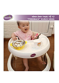 Xe tập đi cho bé có đồ chơi và nhạc Mastela W2002, bánh xe cao su hãm di chuyển theo quán tính siêu nhẹ xoay 360 độ mặt bàn ăn dặm, bánh xe silicon chống ồn - Tiêu chuẩn JIS Nhật Bản