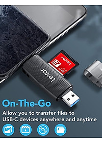 Đầu đọc thẻ nhớ Lexar RW310X Dual-Slot SD / MicroSD USB 3.2 Type-C và Type-A, tốc độ đọc 170Mb/s - Hàng chính hãng BH 12 tháng