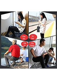 Ghế Mini Gấp Gọn KUNBE Phù Hợp Du Lịch Dã Ngoại Cắm Trại Câu Cá Đợi Chờ Tàu Xe