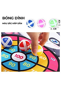 Đồ chơi Bảng ném bóng dính tính điểm cho bé hình con vật ngộ nghĩnh tặng kèm 3 trái bóng