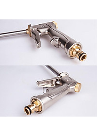 Vòi nước vòi phun nước rửa xe tưới cây tăng áp thông minh đầu đồng 206701-2 (bạc dài)