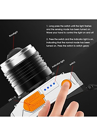 Đèn Pin Đội Đầu 1 Bóng Lớn Chống Nước 3 Chế Độ Siêu Sáng Ánh Sáng Mạnh