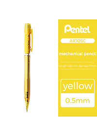 Bút chì kim Pentel Fiesta AX105C ngòi 0.5mm thiết kế hiện đại trang bị đầu tẩy 4 màu lựa chọn