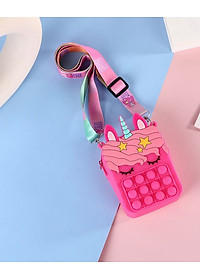 Túi ví Pop It Dễ Thương, Túi Trang Điểm hình unicorn siêu xinh