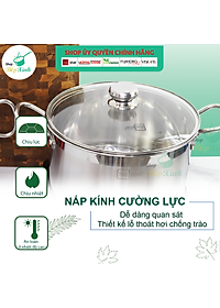 Nồi luộc gà cao cấp Fivestar N28-3DG 3 đáy từ nắp kính 28cm ( tặng 2 vá canh )