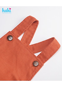 Bộ romper linen lưng chun cho bé trai bé gái Haki BL001, bộ body cho bé, baby bodysuit, set áo liền quần cho bé từ 6-13kg