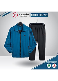 Bộ quần áo gió nam FASVIN BC22541.HN vải thể thao cao cấp 02 lớp lót lưới hàng chính hãng