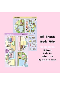 Bộ Tranh Tương Tác Cô Tiên Xanh - Nuôi Mèo