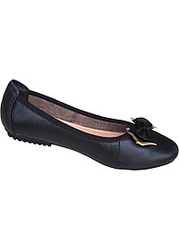 IÀY BÚP BÊ TRƯỜNG HẢI  DA BÒ  MỀM MÀU ĐEN  NƠ XINH SANG TRỌNG MŨI GIÀY TRÒN, ĐẾ MỀM DẺO BÊN CHẮC VÀ THỜI TRANGBB012