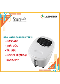 Bồn ngâm chân massage cao cấp USA 6 con lăn tự động, vòi phun massage, Serenelife SLIFTSP12 nhập khẩu