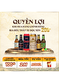 [BIA ĐỨC_SINCE 1810] Combo 2 Thùng Bia Tươi Thầy Tu EIBAUER HEFEWEIZEN HELL 5.2 ĐỘ - Bia Tươi Men Sống Thượng Hạng - Nhập Khẩu Chính Hãng