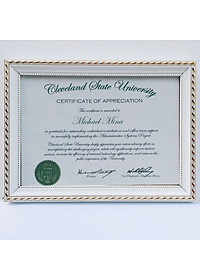 Combo 5 khung ảnh bằng khen  hoa văn A3,A4 - Khung ảnh treo tường kèm đinh tiện lợi