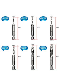 Bộ 6 Mũi Khoan Taro HSS 4341 Tạo Ren Cao Cấp, giúp tiết kiệm thời gian thi công, tiết kiệm chi phí siêu tiện lợi. M3, M4, M5, M6, M8, M10 