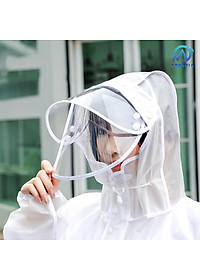 ÁO MƯA ĐƠN Áo Mưa Trong Suốt Dáng Dài Vành Rộng Có Khóa Kéo