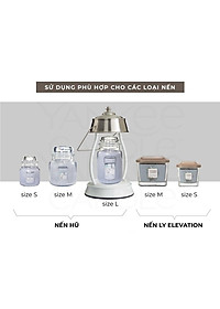 Đèn treo đốt nến Yankee Candle màu đen