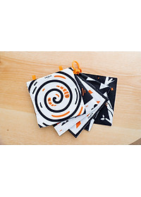 Bộ Đồ Chơi Thẻ Vải Lalala Baby 5 Chất Liệu Kích Thích Thị Giác Cho Trẻ Sơ Sinh