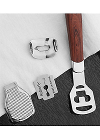 Dụng Cụ Mài, Chà Gót Chân Tẩy Da Chết Inox Có Kèm Hộp Dao - Hàng Chính Hãng GROFA