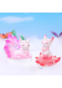 Mô Hình Cửu Vĩ Hồ Cáo Nhỏ GUMIHO Trang Trí Ô Tô Kai.N_ Hàng Chính Hãng