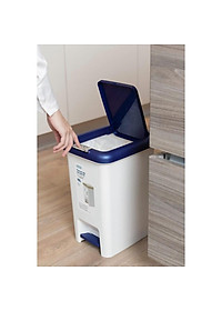 Thùng rác đạp chữ nhật Hiro 10L Nhụa Nhật Bản Nhựa cao cấp