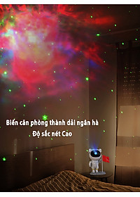Đèn Chiếu Sao Nhà Du Hành CYKE Astronaut Có Kết Nối Bluetooth Chơi Nhạc Với Loa, Chiếu Trần Nhà Trang Trí, Chiếu Tường Decor, Có Điều Khiển Cầm Tay Tiện Lợi, Lắc Đầu Thông Minh Tùy Ý, Tặng Kèm Củ Sạc 10W